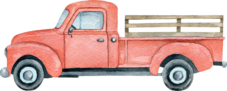 Cartoon Farm Truck Illustration 